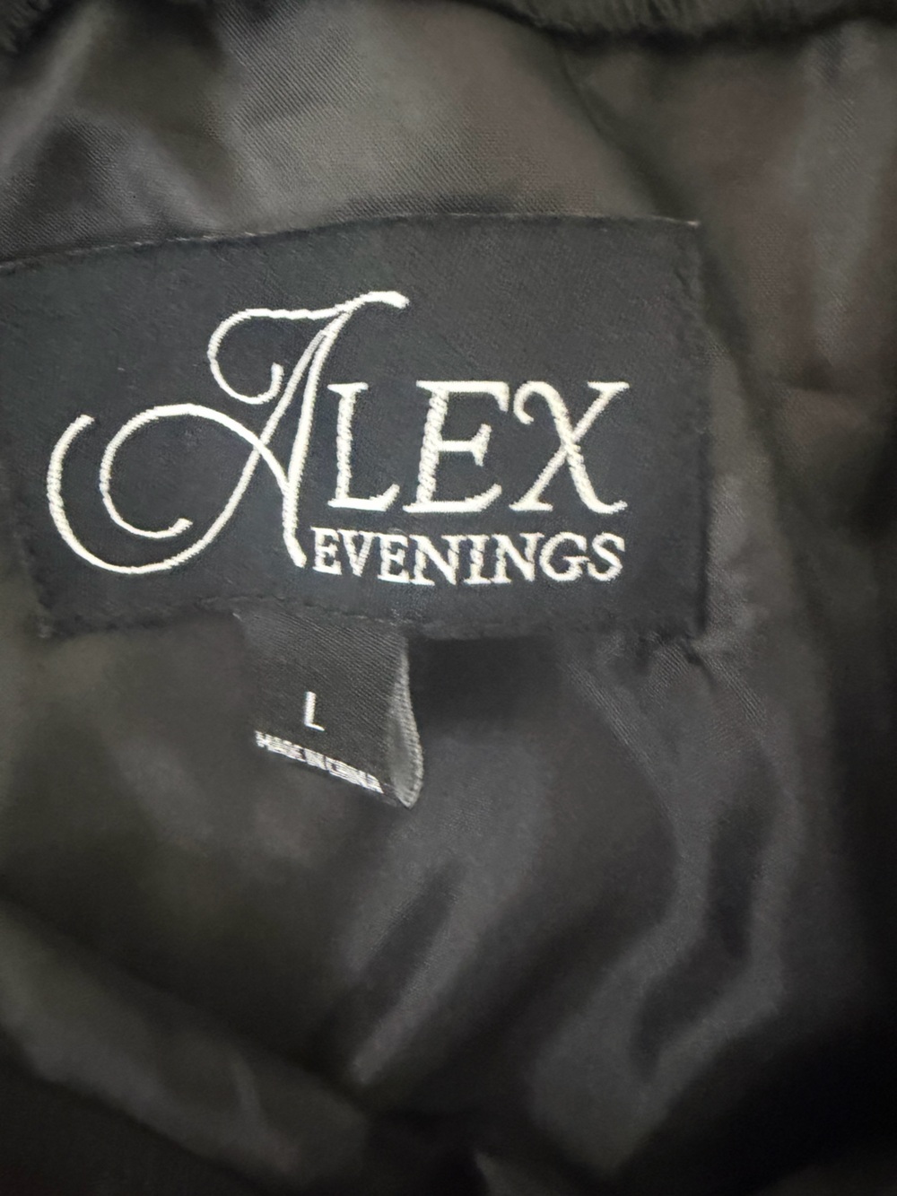 NWT Alex Evenings Black Satin Pleated Ballgown Maxi Skirt with Pockets - Size L - Picture 8 of 10